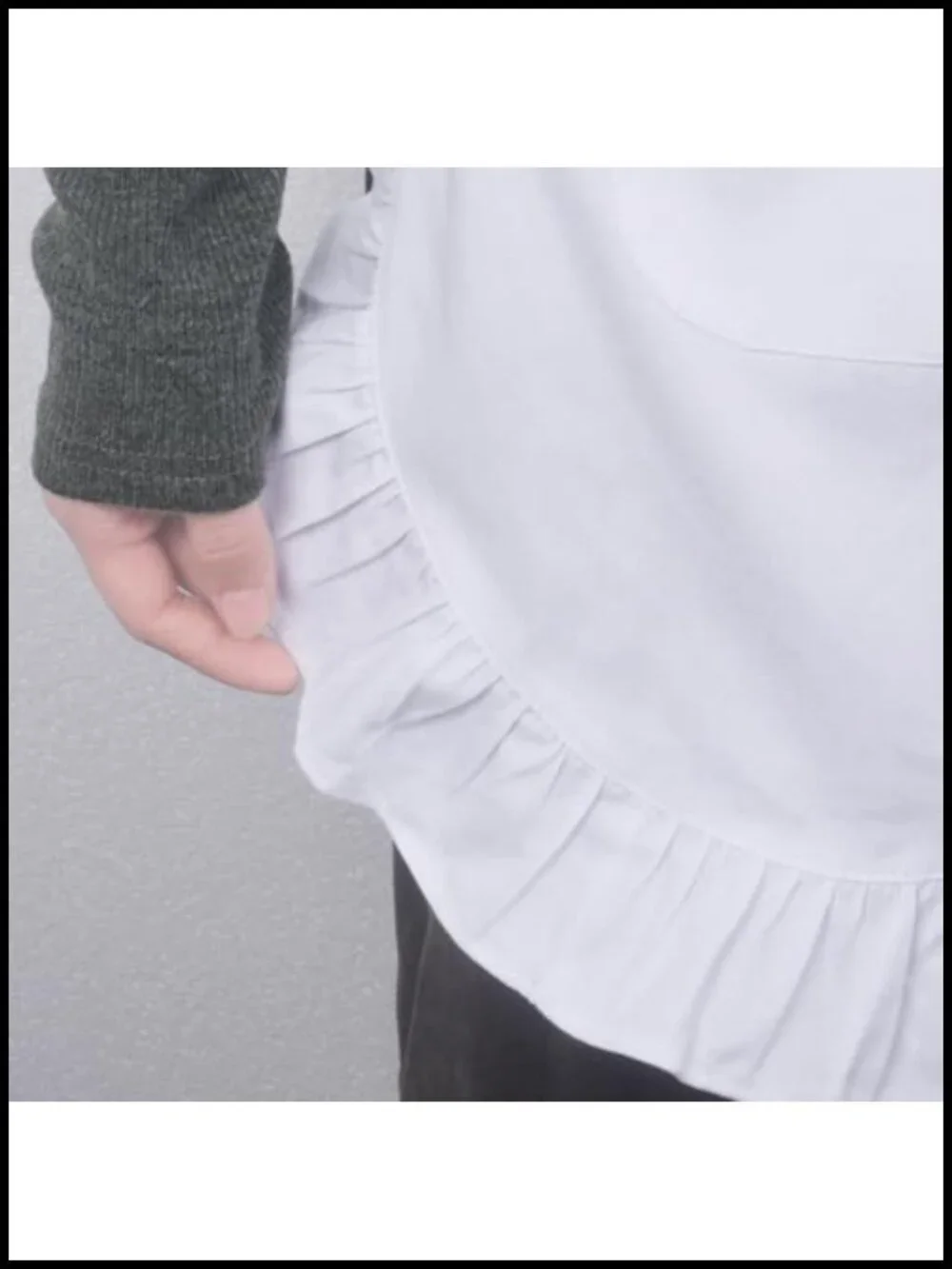 Cotton Adjustable Kitchen Cooking Apron - Retro Cosplay Maid Style with Pockets